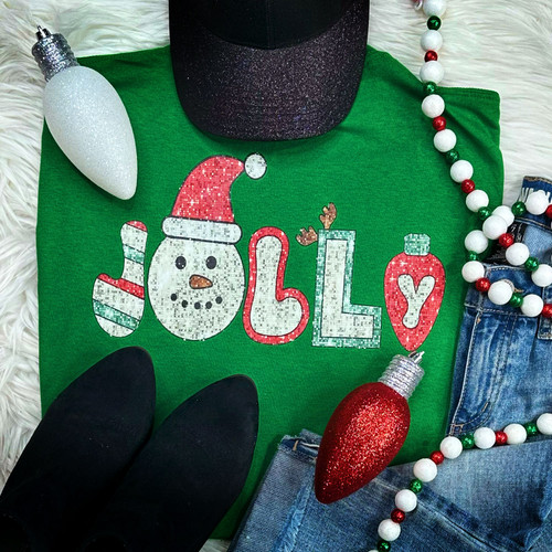 Jolly Faux Sequins Everyday Tee